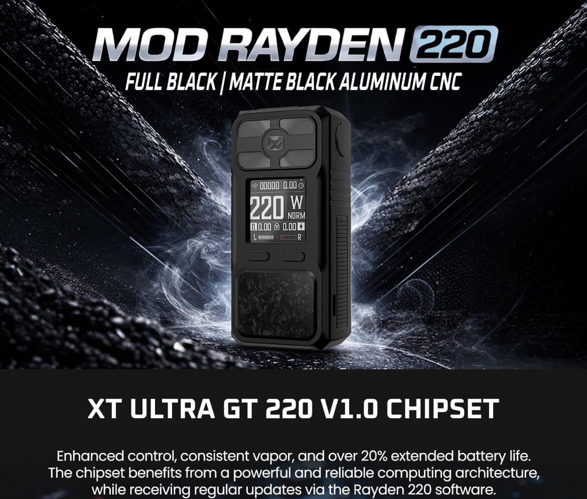 Rayden 220 Limited Edition Box Mod by BD Vape 4 Bd Vapwe 01
