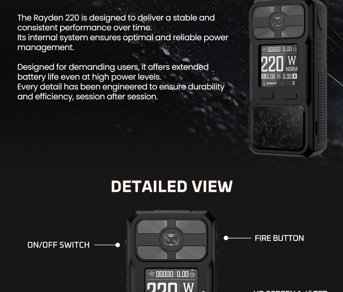 Rayden 220 Limited Edition Box Mod by BD Vape 6 Bd Vapwe 03