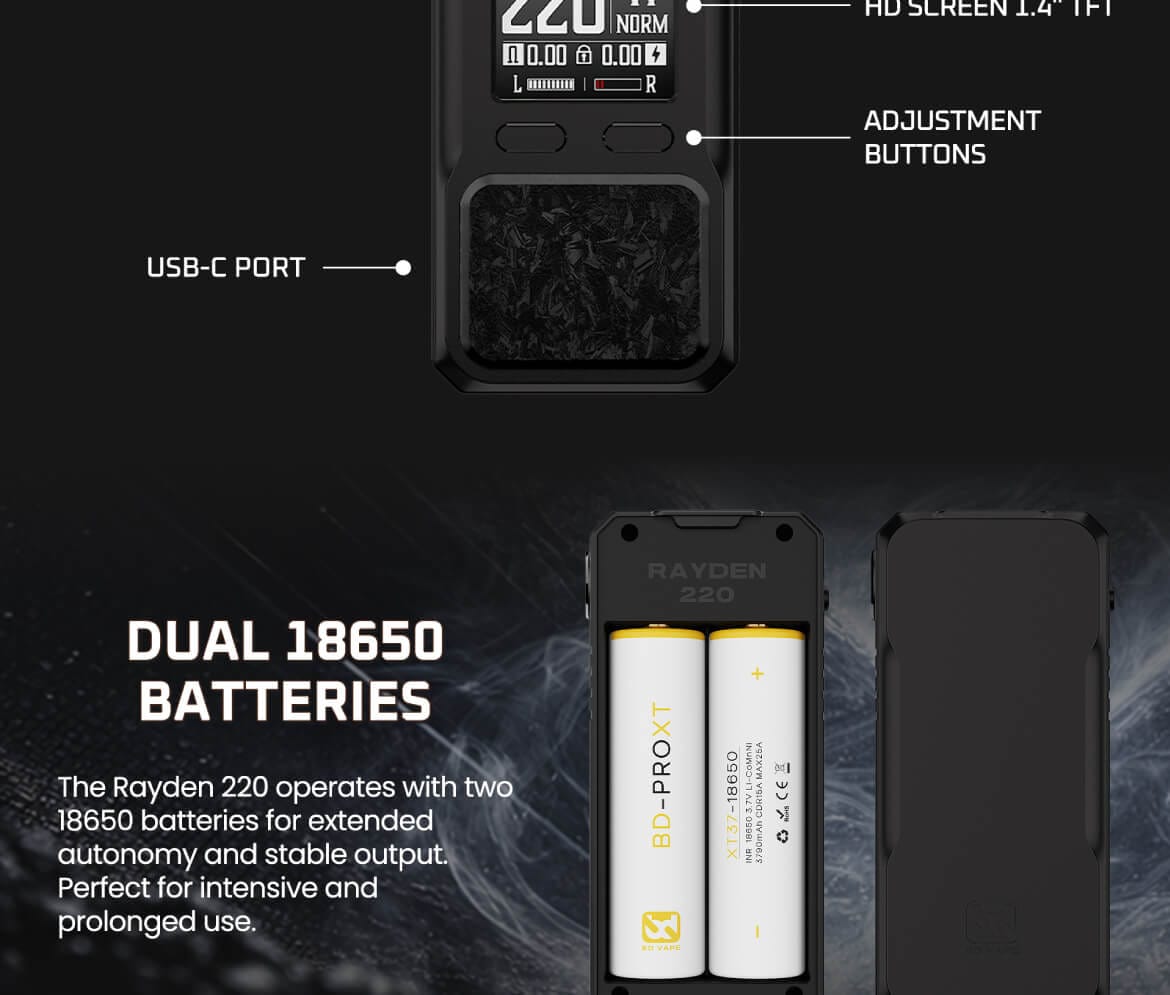 Rayden 220 Limited Edition Box Mod by BD Vape 7 Bd Vapwe 04